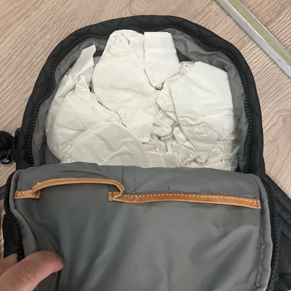 New! Black Quilted City Backpack by MZ Wallace! With pouch! New! - Picture 6 of 8